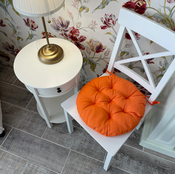 Round Orange Chair Cushion for Your Home