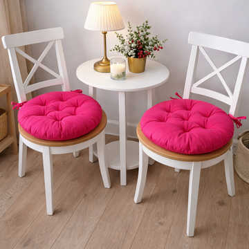 Round Multicolored Pink Chair Cushion for Your Home