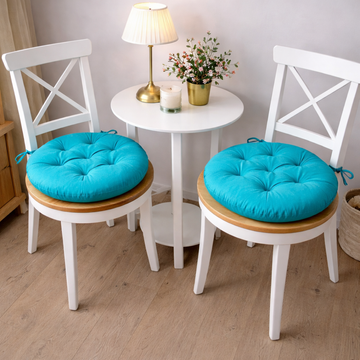 Round Multicolored Aqua Chair Cushion for Your Home
