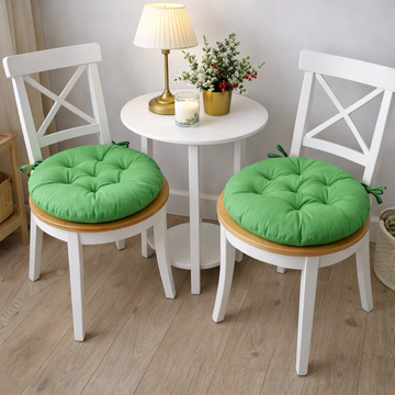Round Multicolored Bright Green Chair Cushion for Your Home