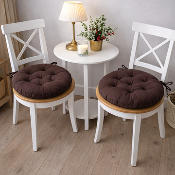 Round Multicolored Brown Chair Cushion for Your Home
