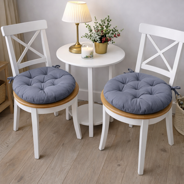 Round Multicolored Gray Chair Cushion for Your Home
