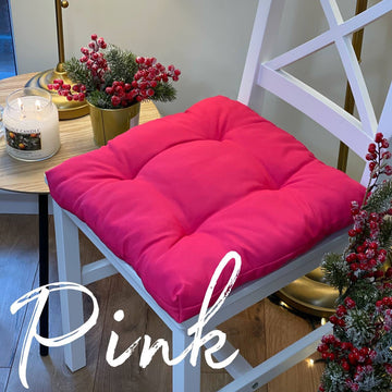 Square Multicolored Pink Chair Cushion for Your Home