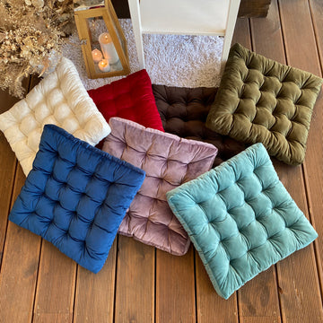 Square Velour Chair Cushion For Your Home