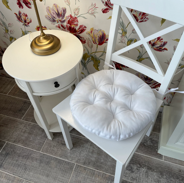 Round White Chair Cushion for Your Home