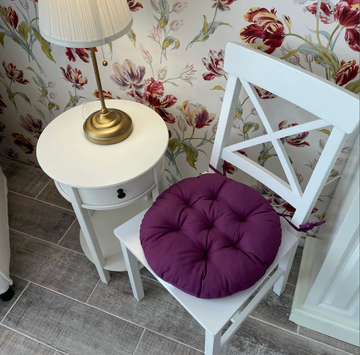Round Purple Chair Cushion for Your Home